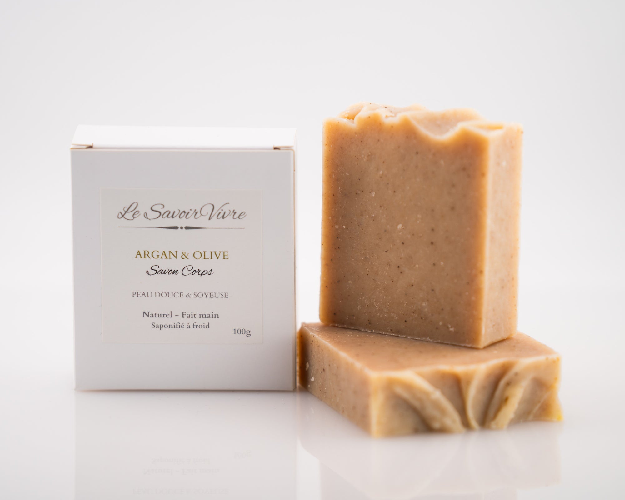 Savon Argan & Olive – Peau Douce & Soyeuse